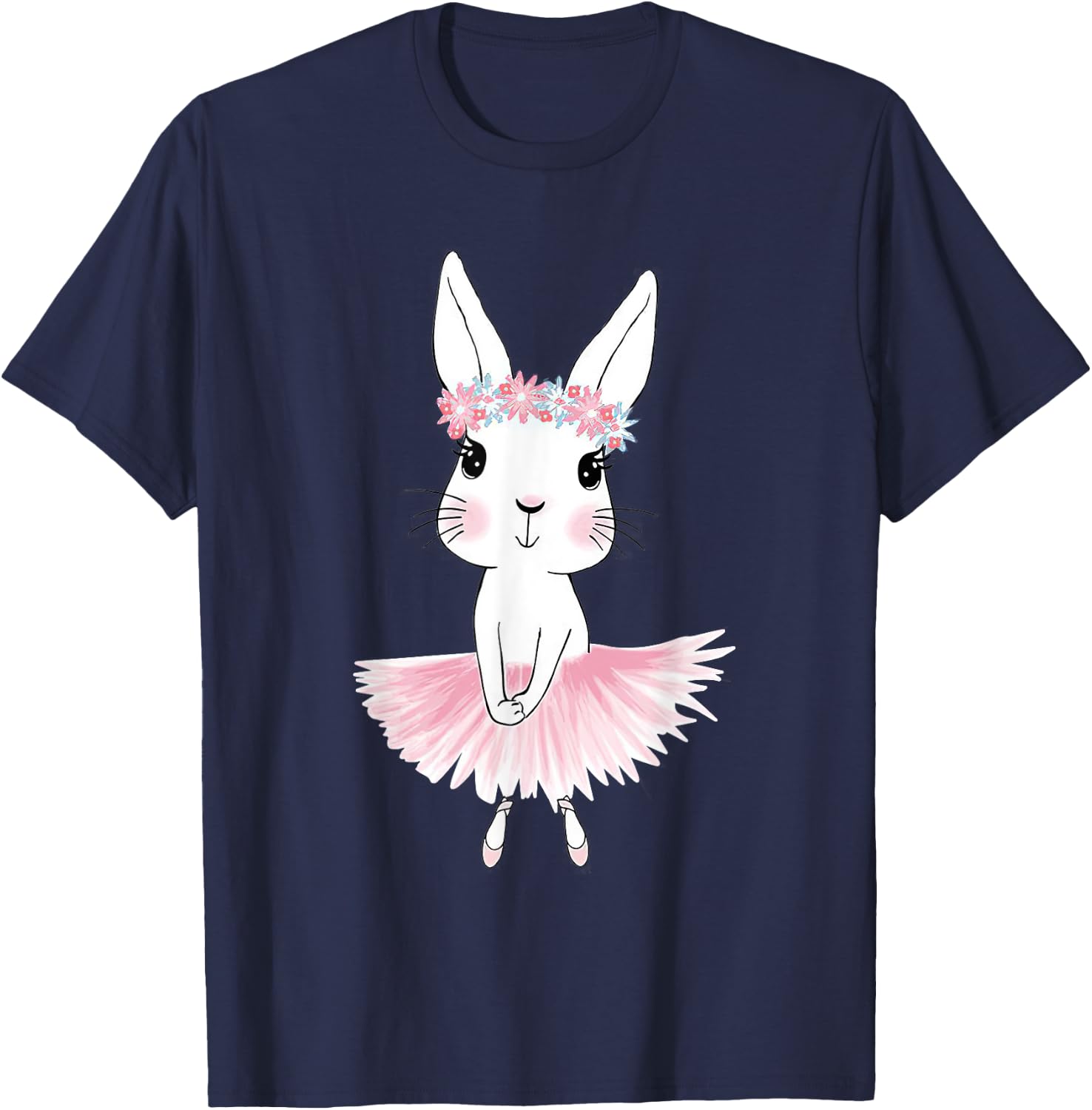Sweet Dancing Ballerina Bunny Ballet Rabbit Girl For Kids T-Shirt - T-Shirt | Navy