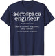 Aerospace Engineer Definition Funny Engineering Gift T-Shirt - T-Shirt | Navy