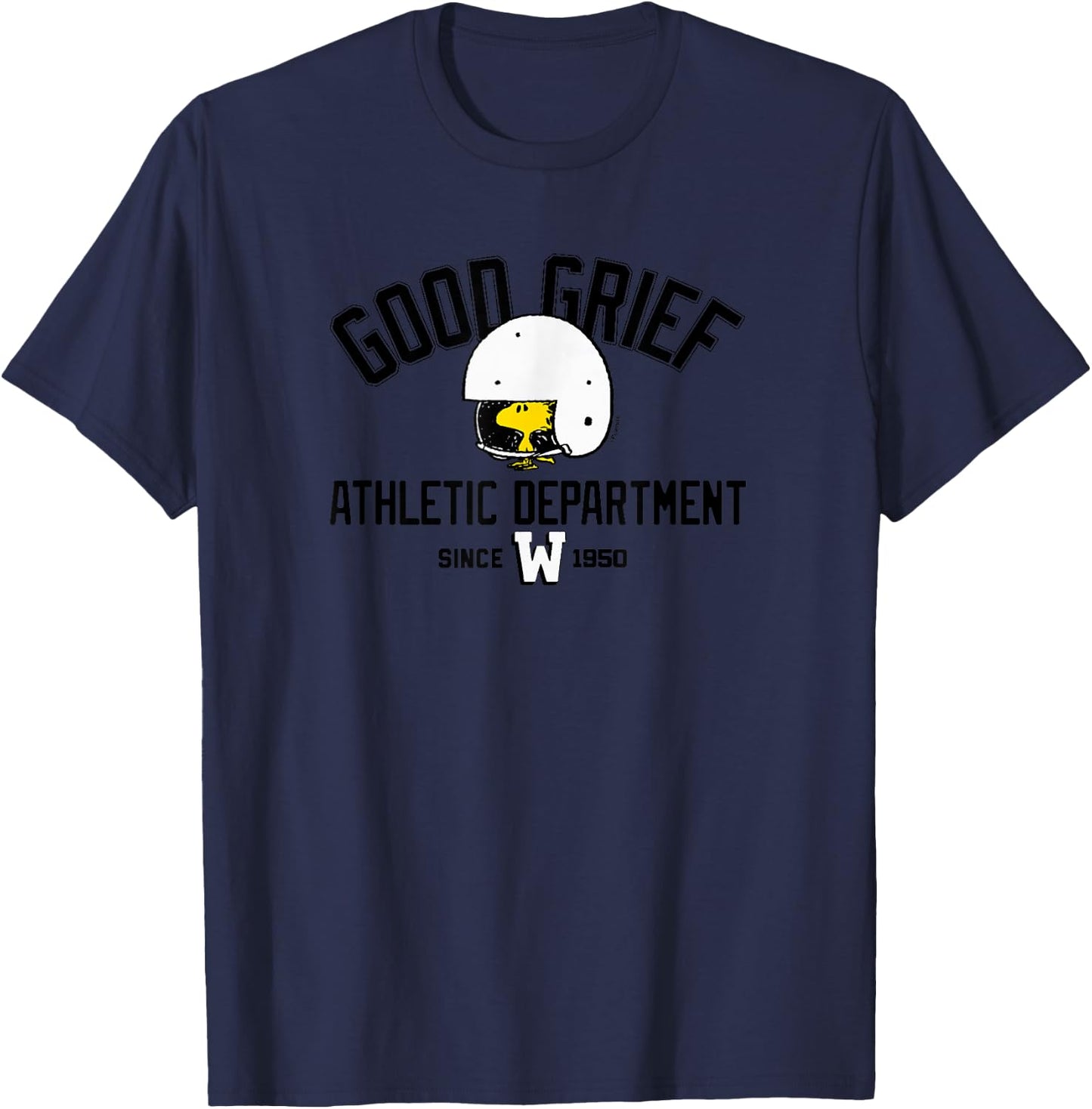 Peanuts - Woodstock Good Grief Athletic Department 1950 T-Shirt - T-Shirt | Navy