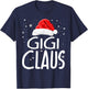 Gigi Claus Christmas Family Group Matching Pajama Xmas Gifts T-Shirt - T-Shirt | Navy