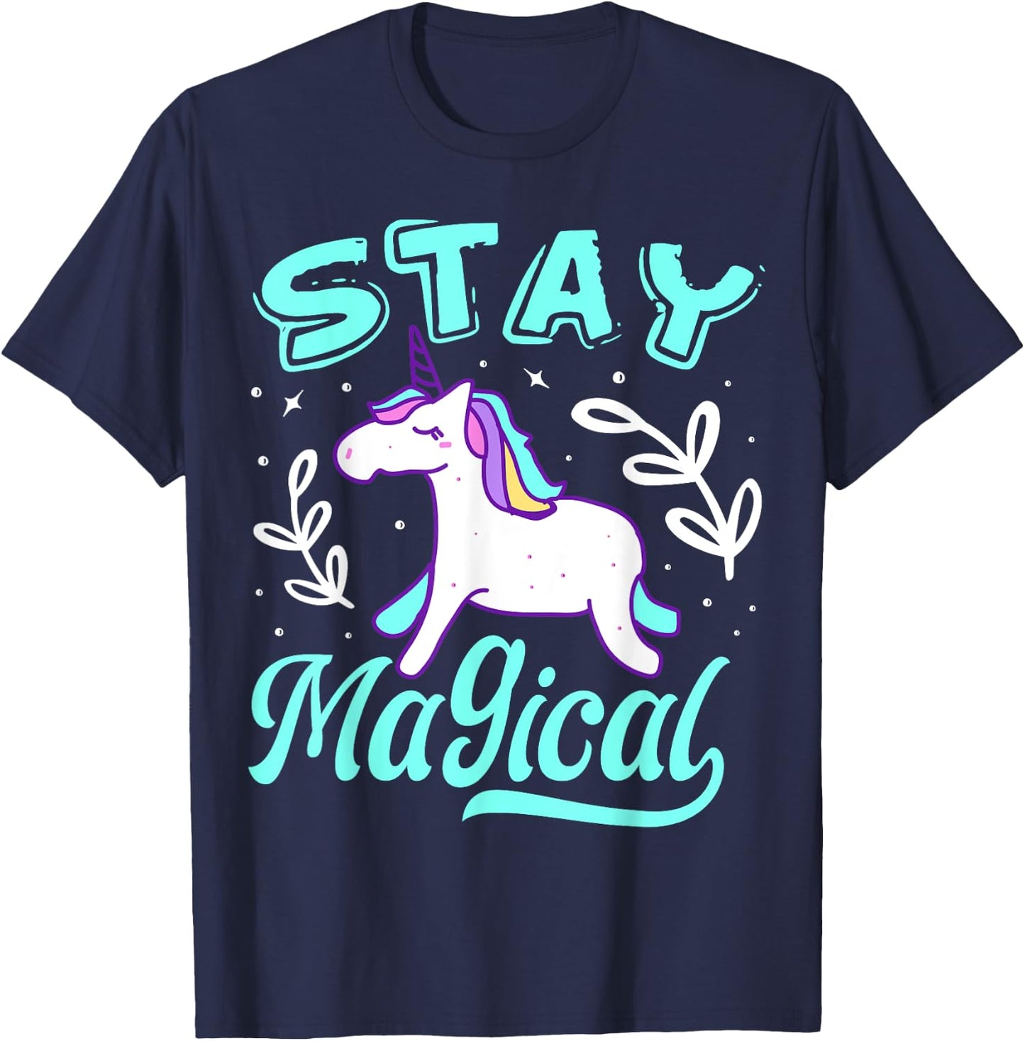 Stay Magical Unicorn T-Shirt - T-Shirt | Navy
