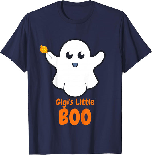 Kids Gigi's Little Boo - Halloween Gift Kids Boys Girls Toddler T-Shirt - T-Shirt | Navy