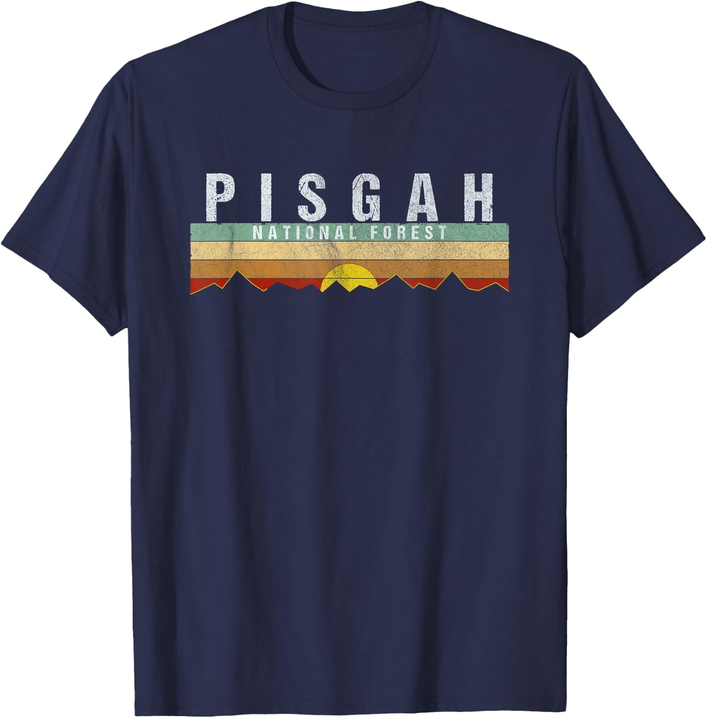 Retro Vintage Pisgah National Forest Shirt T-Shirt - T-Shirt | Navy