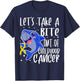 Childhood Cancer Awareness DIPG Shark Take A Extinct Gift T-Shirt - T-Shirt | Navy