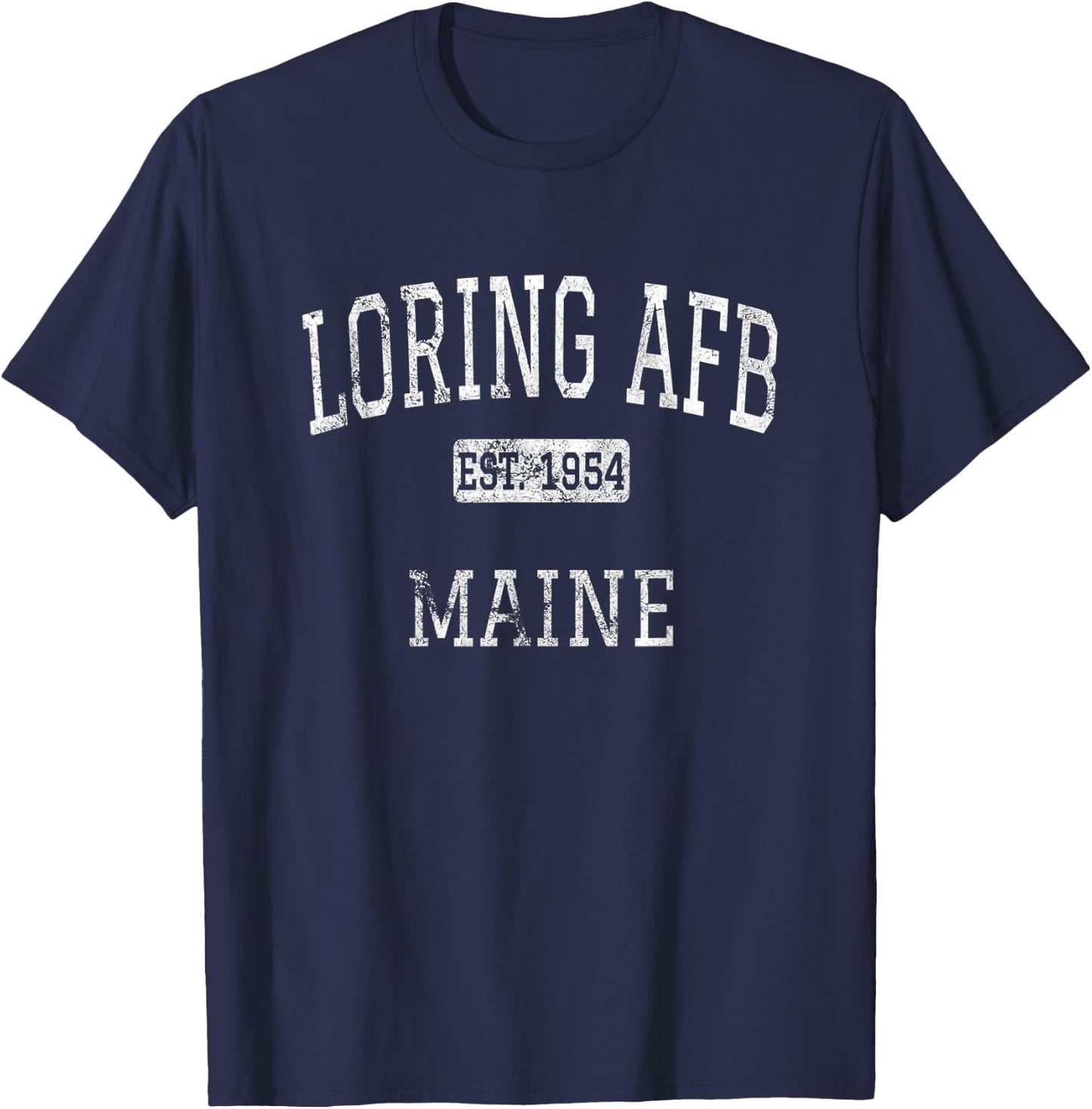 Loring AFB Maine ME Vintage T-Shirt - T-Shirt | Navy