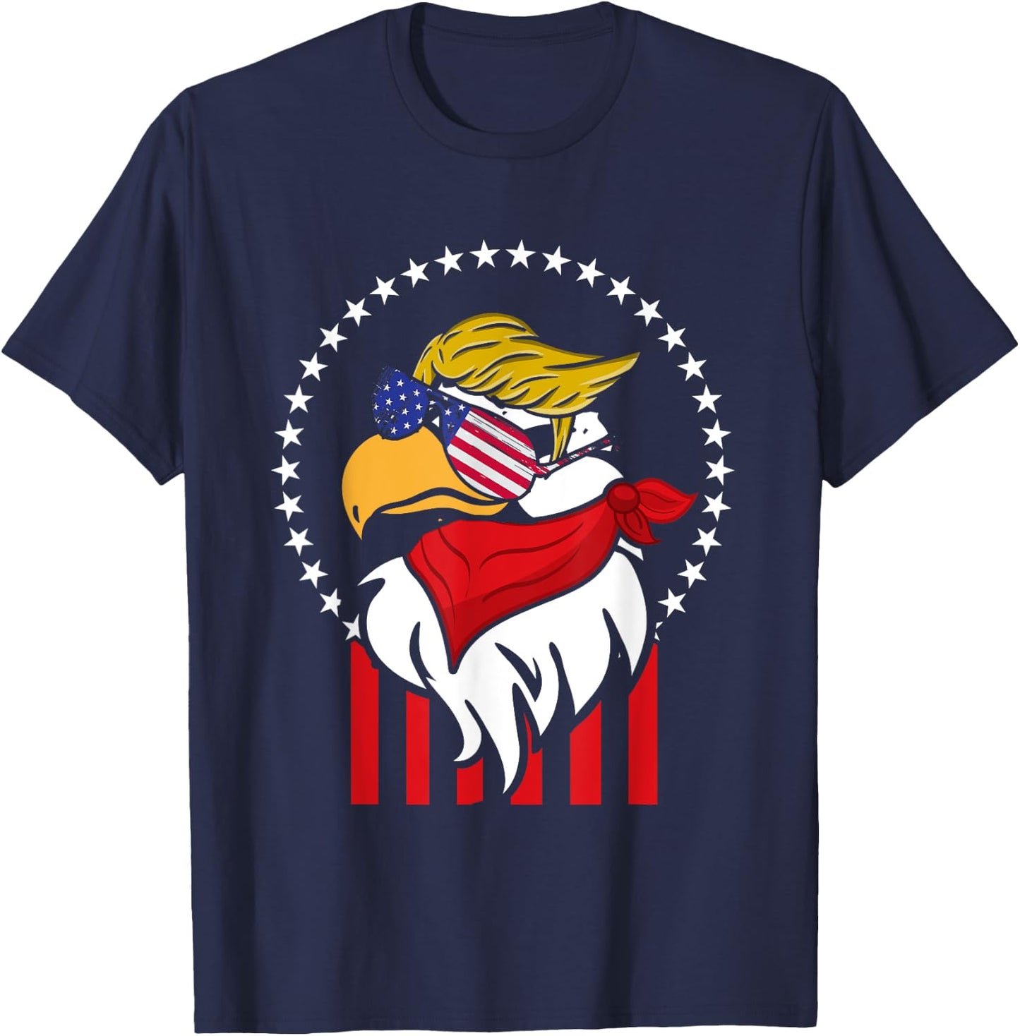 Funny Independence Day 4th July Patriotic Bird United States T-Shirt - T-Shirt | Navy
