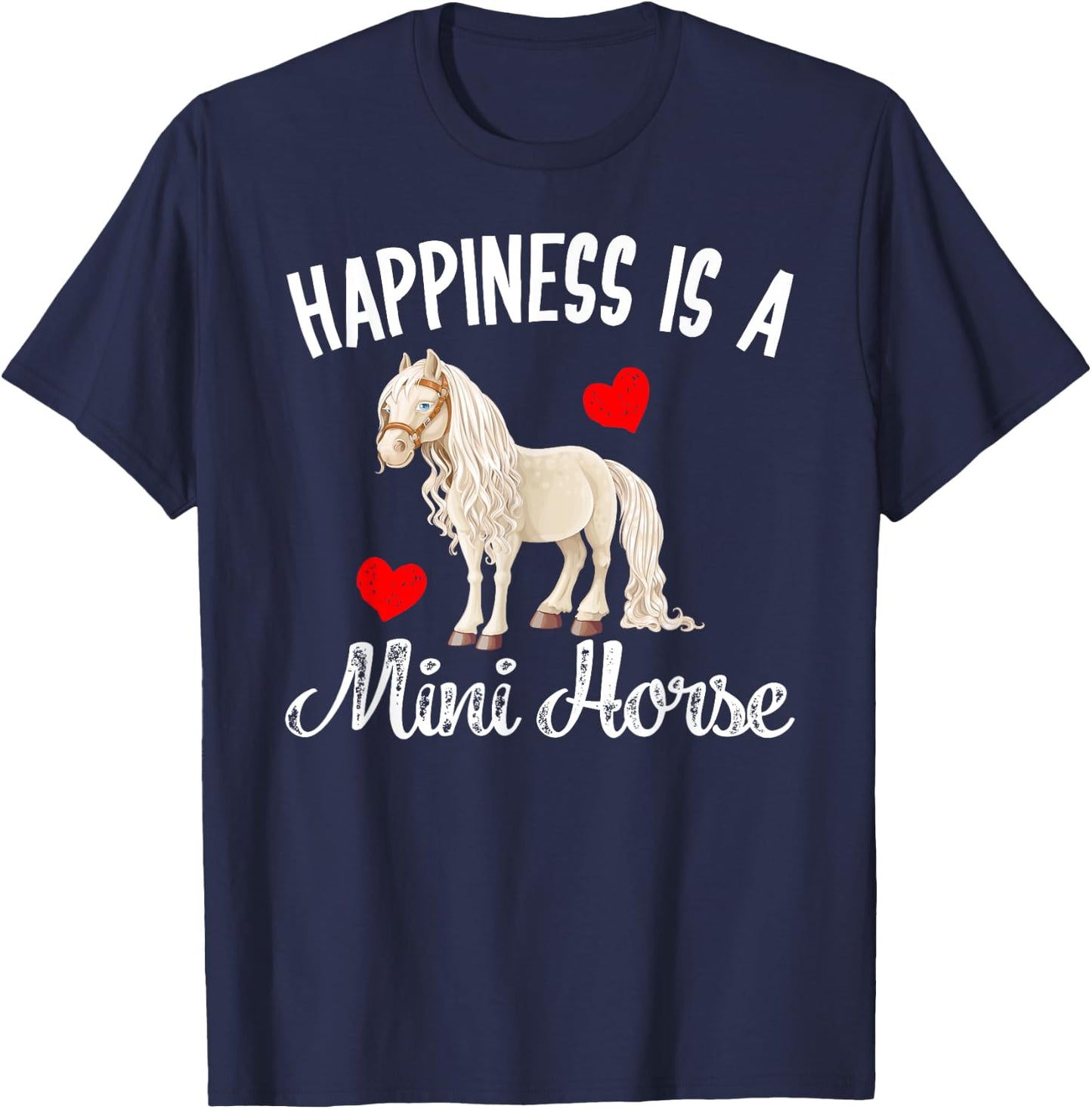 Miniature Horse Gifts Mini Horse Shirt Pet Horse Lovers T-Shirt - T-Shirt | Navy