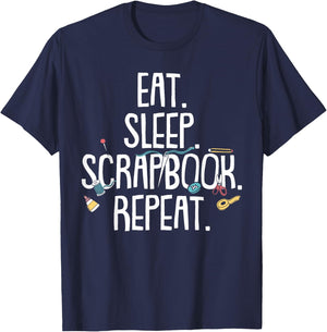 Funny Scrapbooking Gift Girls Crafty Scrapbookers T-Shirt - T-Shirt | Navy