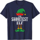 The Shortest Elf Christmas Pajama Idea Family Matching Funny T-Shirt - T-Shirt | Navy