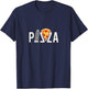 Pizza Pisa Tower, funny T-Shirt - T-Shirt | Navy