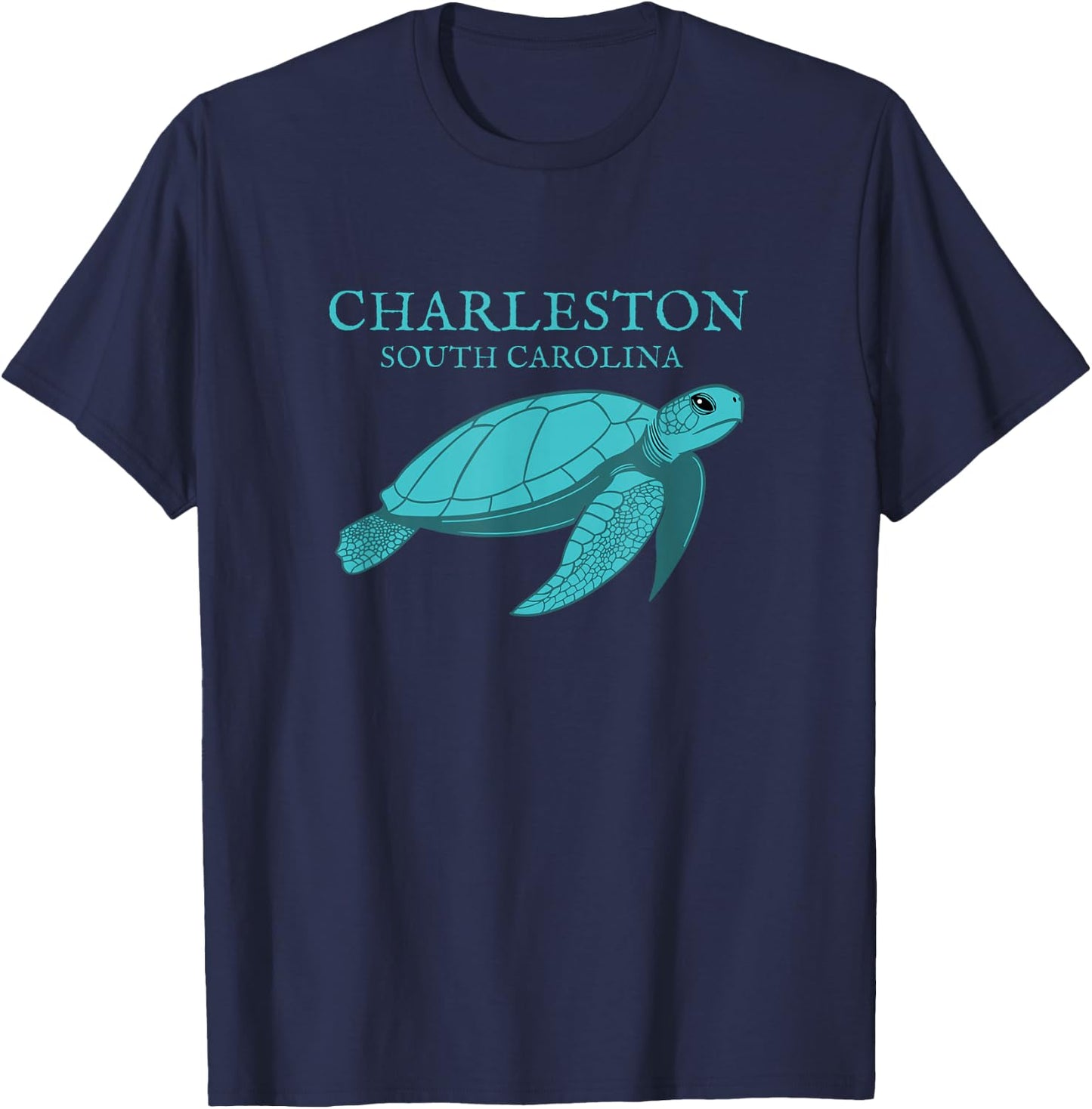 Charleston South Carolina Sea Turtle T-Shirt - T-Shirt | Navy