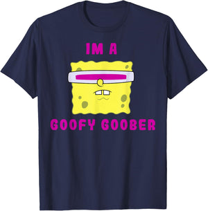 Spongebob Squarepants I'm A Goofy Goober Portrait T-Shirt - T-Shirt | Navy