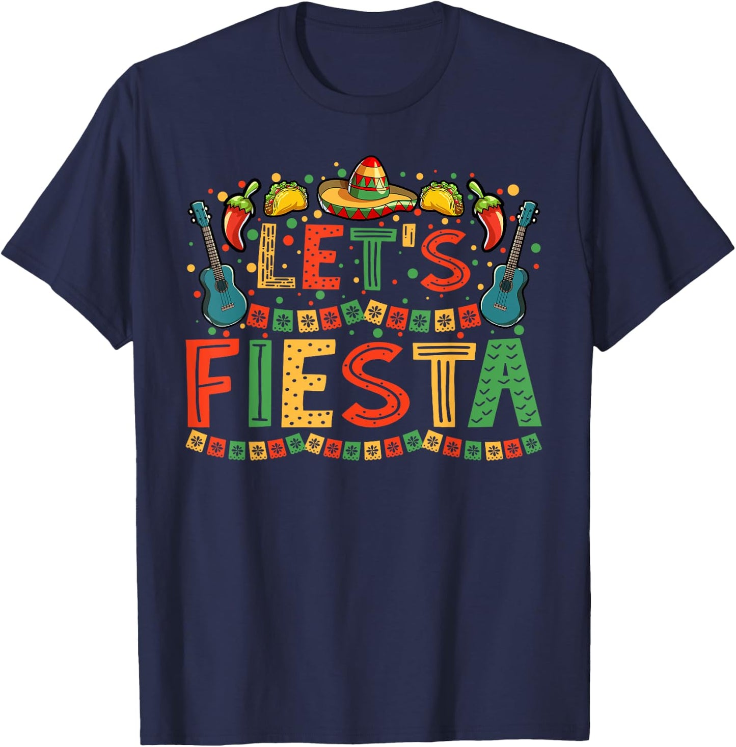 Mexican Cinco de Mayo Fiesta Shirt Women Men Sombrero T-Shirt - T-Shirt | Navy