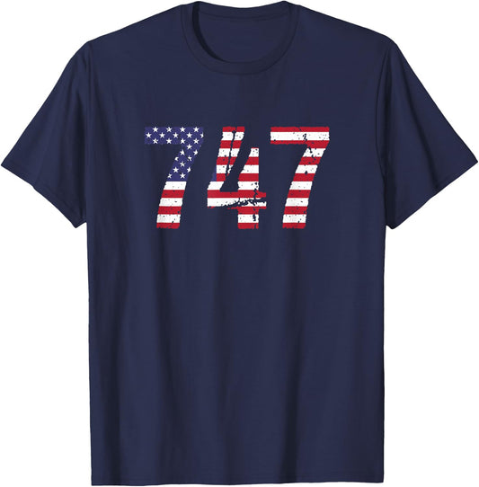 747 California Area Code T-Shirt - T-Shirt | Navy