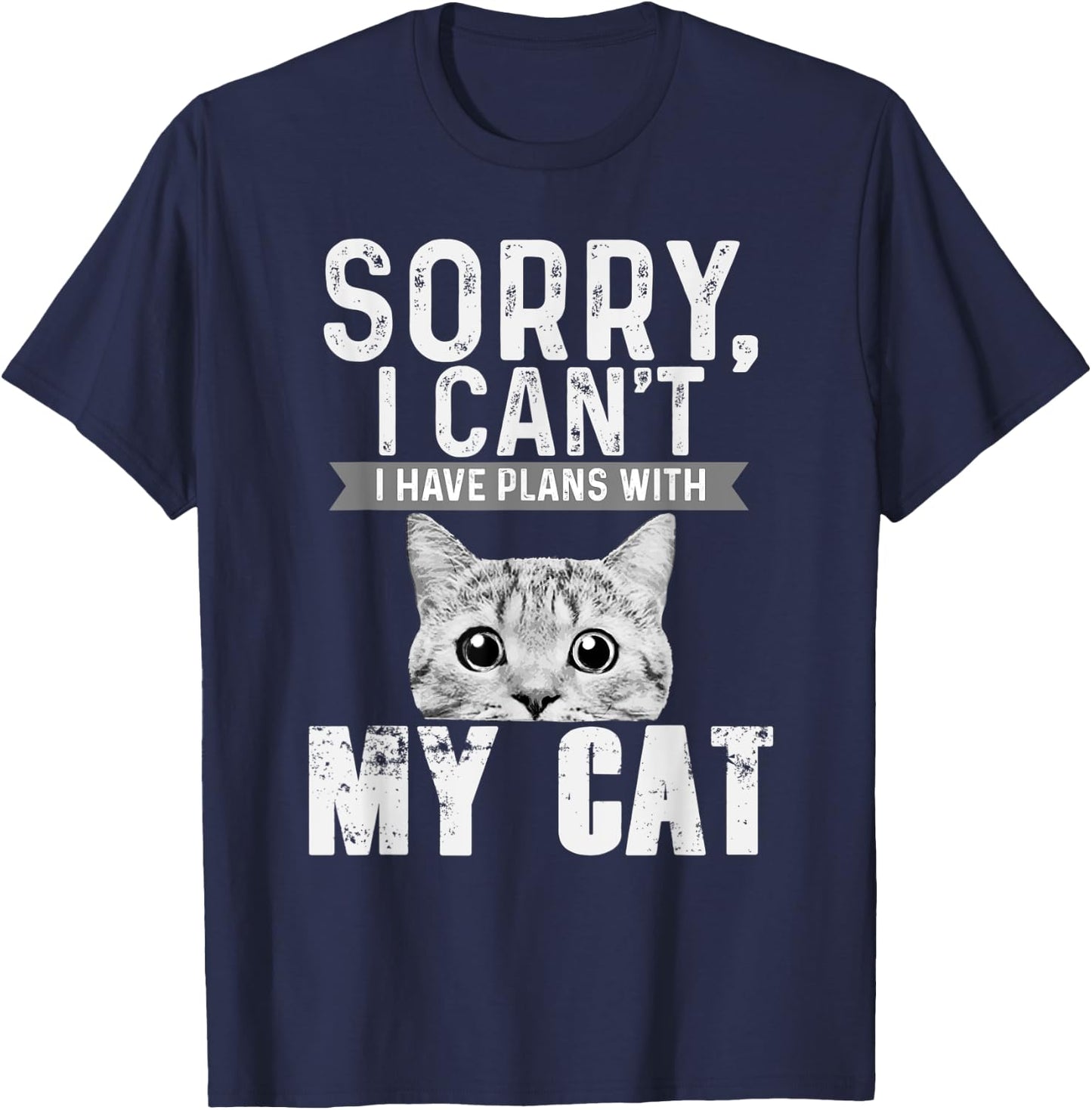 Cute Tabby Cat Face Gift Cat Lovers Women Kids T-Shirt - T-Shirt | Navy