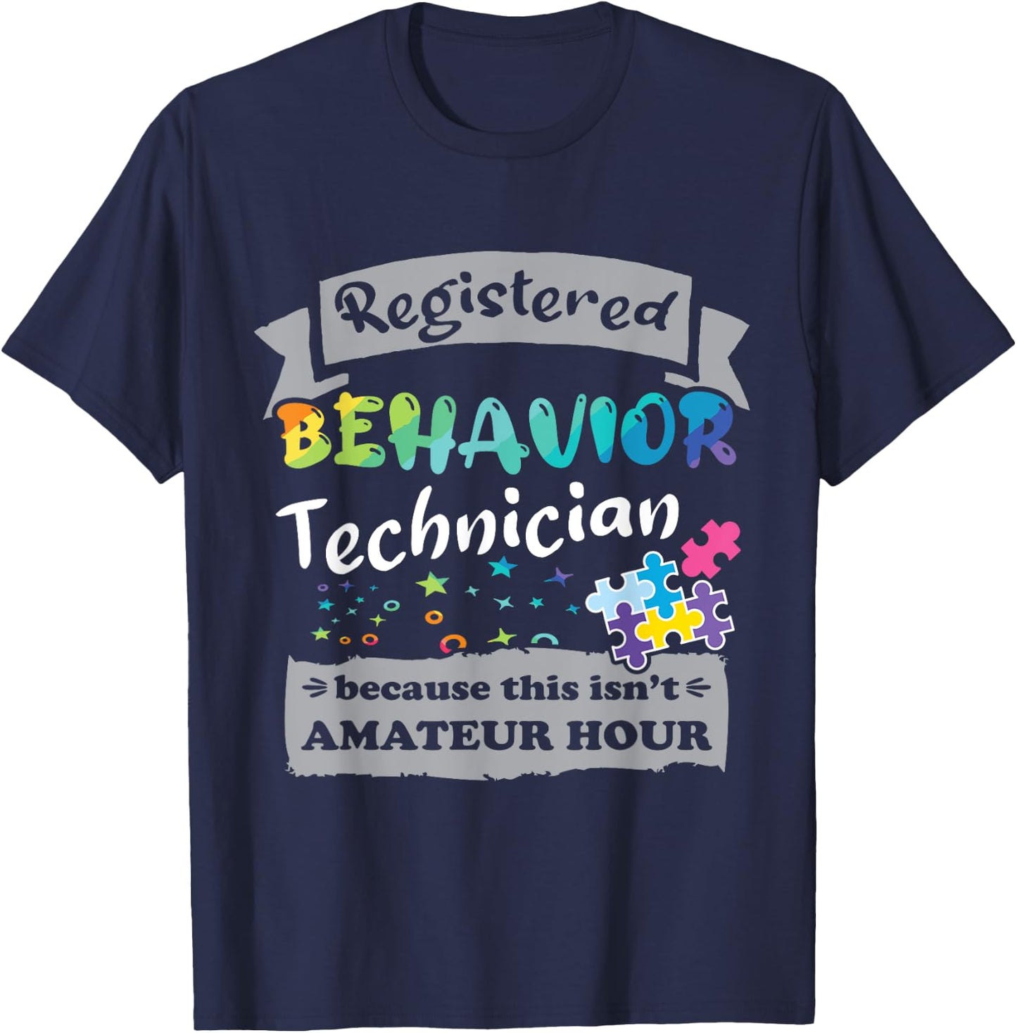 Registered Behavior Technician RBT T-Shirt - T-Shirt | Navy