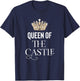 Queen of the Castle Women's Castle Black Small Short Sleeve Classic Fit Pull On Lightweight T-Shirt - T-Shirt | Navy