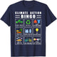 Climate Action Bingo Earth Day Climate Change T-Shirt - T-Shirt | Navy