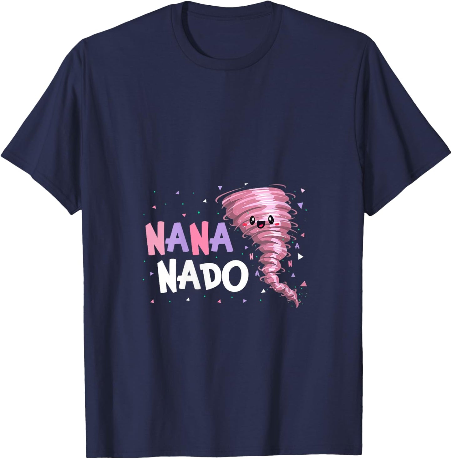 Women's Nana Nado Tornado Birthday Party Decorations Pink Tornado V-Neck T-Shirt - T-Shirt | Navy