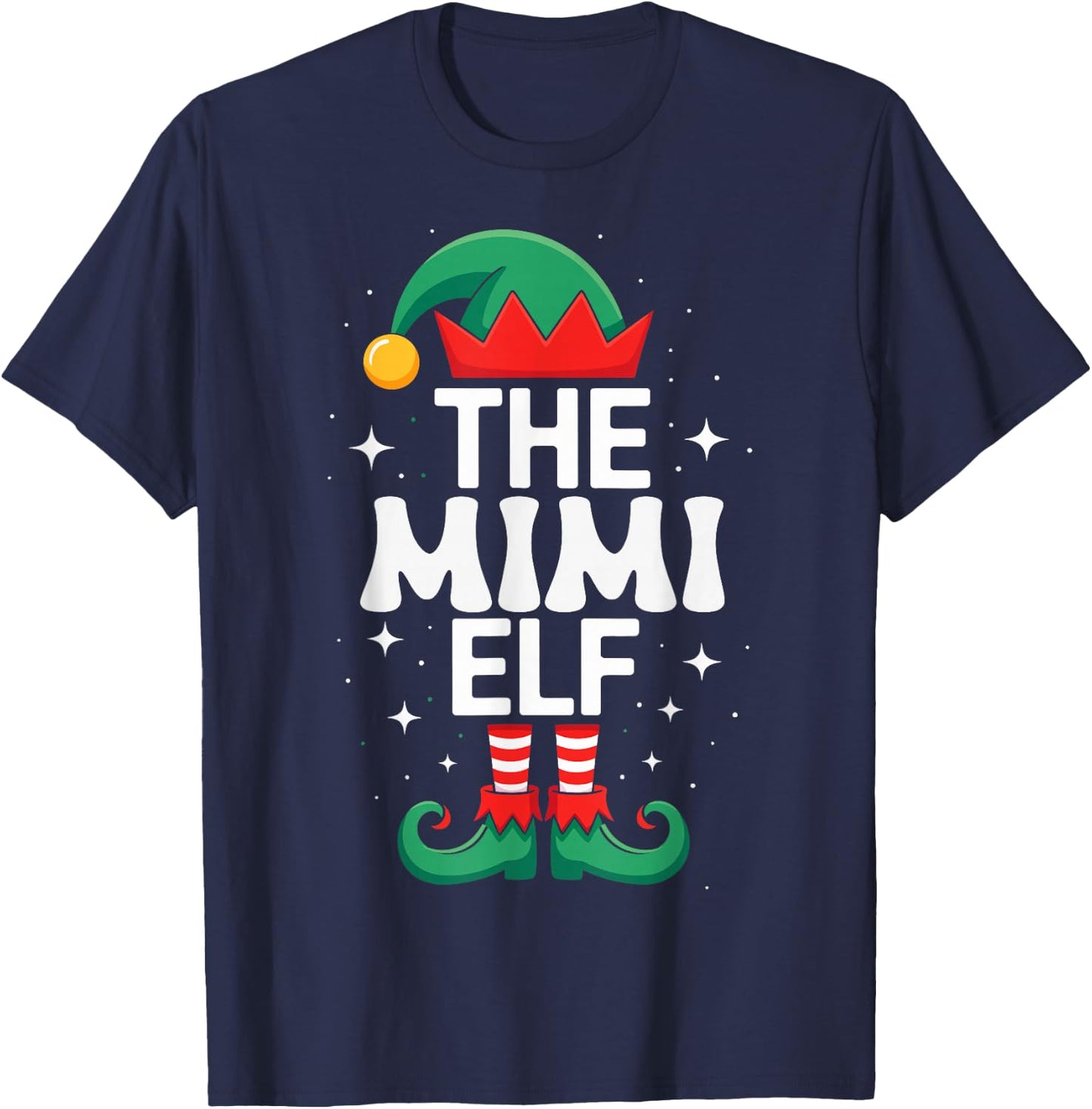 The Mimi Elf Funny Christmas Matching Family Group T-Shirt - T-Shirt | Navy