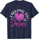 I Belong To Jesus Heart Design And Girls T-Shirt - T-Shirt | Navy