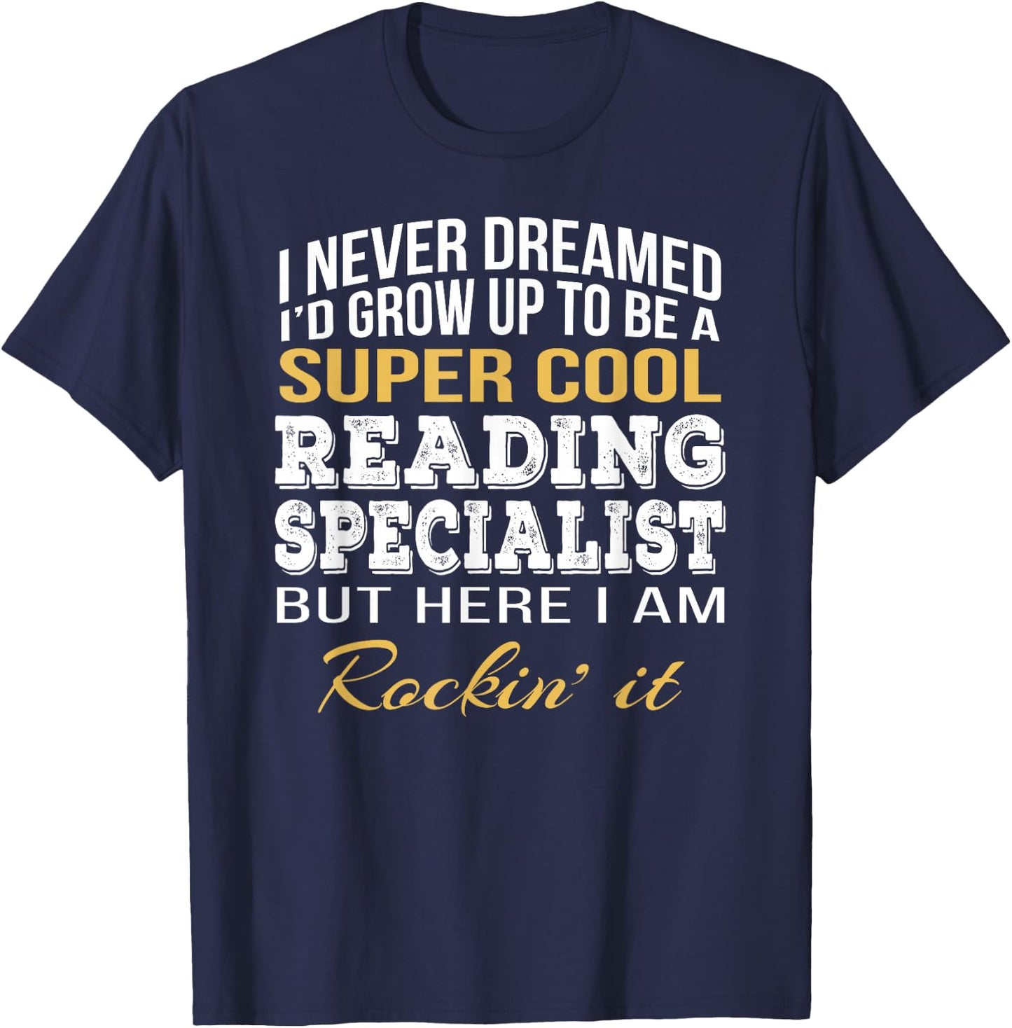 Reading Specialist Shirt Funny Gift T-Shirt - T-Shirt | Navy