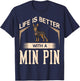 Miniature Pinscher Dog Puppies Owner Lover T-Shirt - T-Shirt | Navy