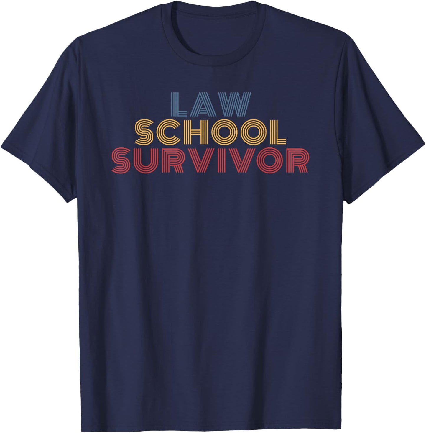 Law School Survivor retro 70s vintage T-Shirt - T-Shirt | Navy