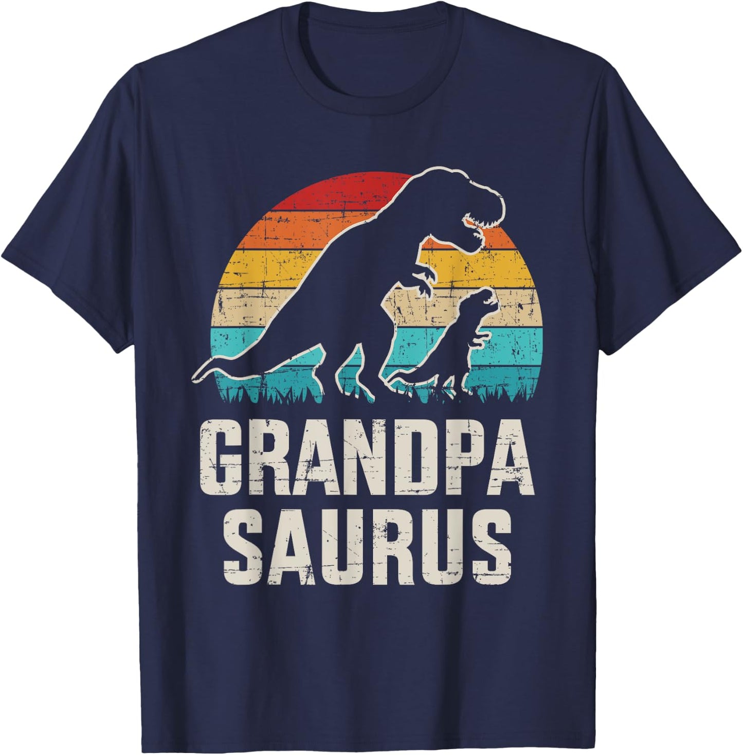 Grandpasaurus vintage dinosaur for grandpa from grandkid T-Shirt - T-Shirt | Navy