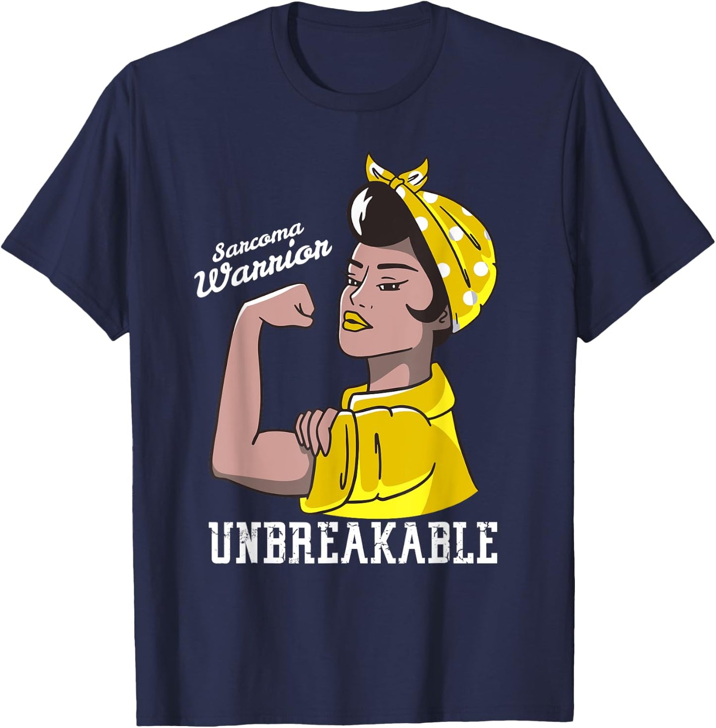 Sarcoma Awareness Month Woman Unbreakable Mother T-Shirt - T-Shirt | Navy