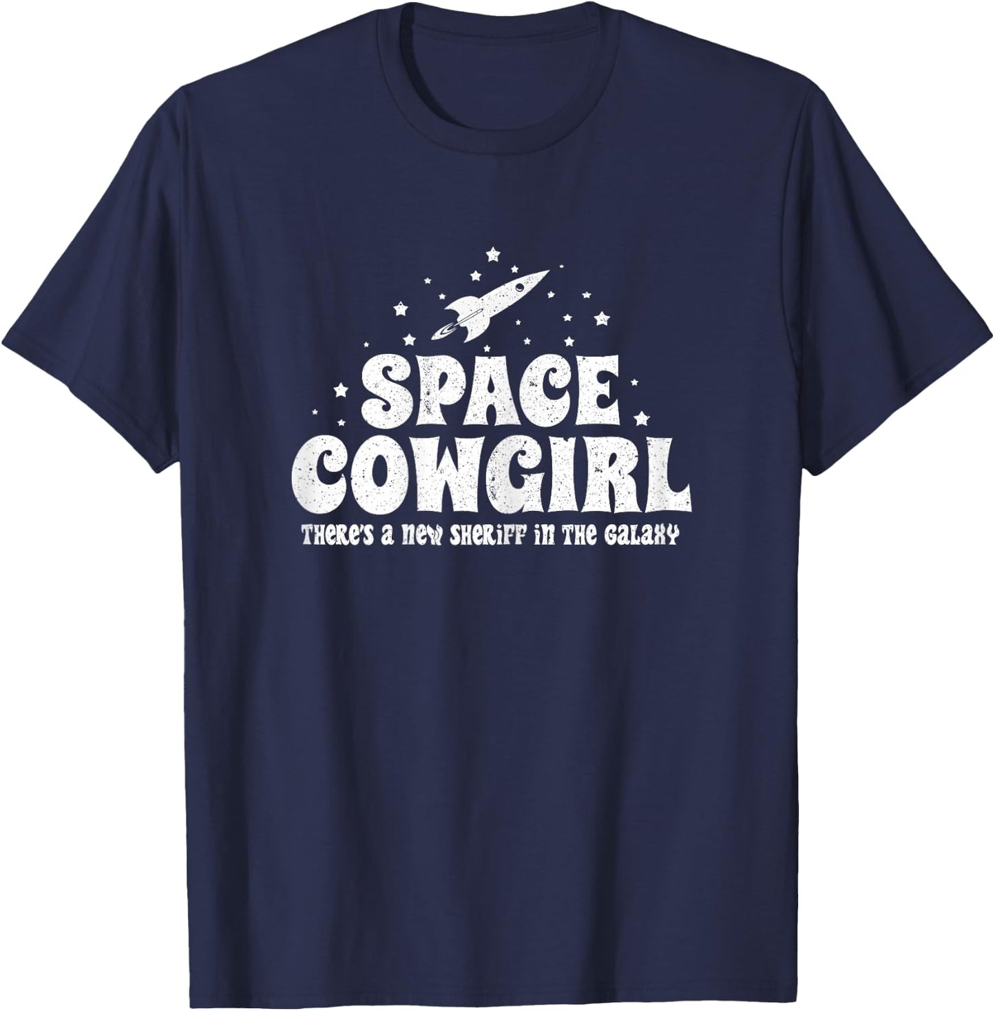 Space Cowgirl Outfit Retro Vintage Costume Girls T-Shirt - T-Shirt | Navy