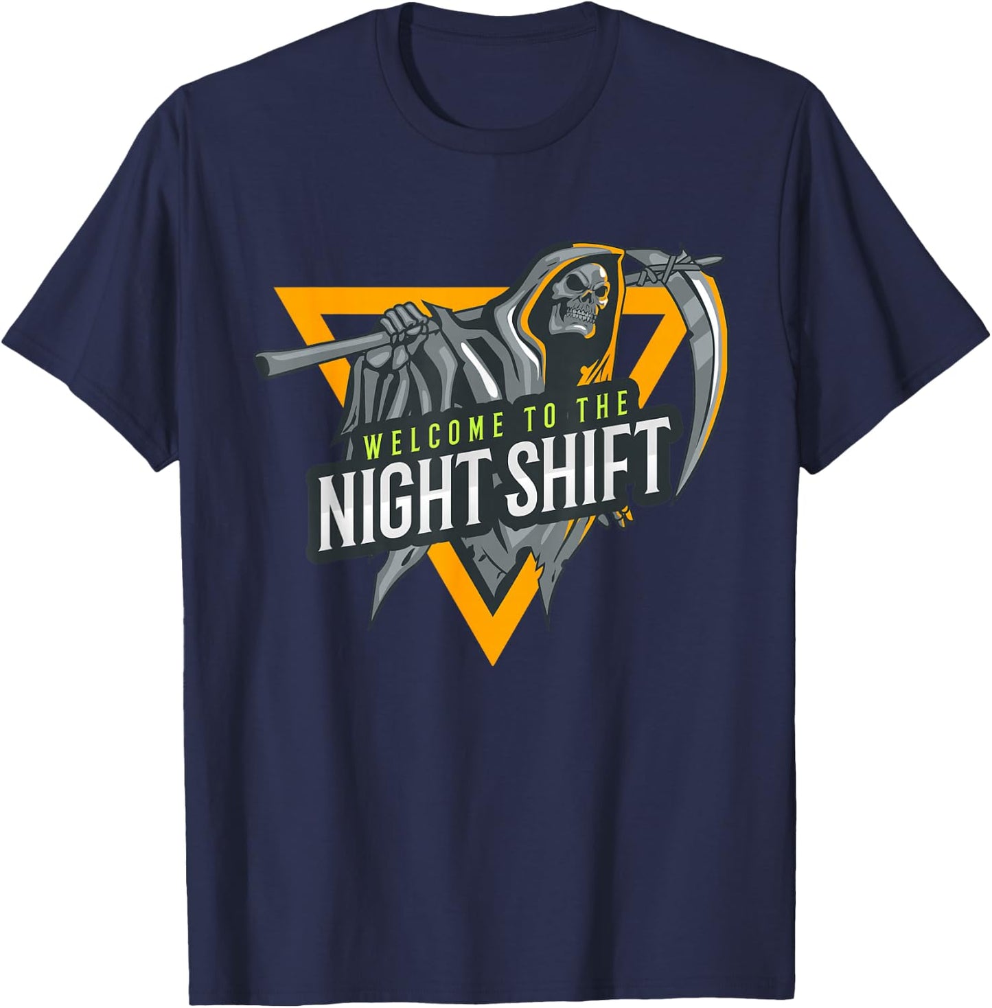 Welcome To The Night Shift Swagazon Associate Night Shifter T-Shirt - T-Shirt | Navy