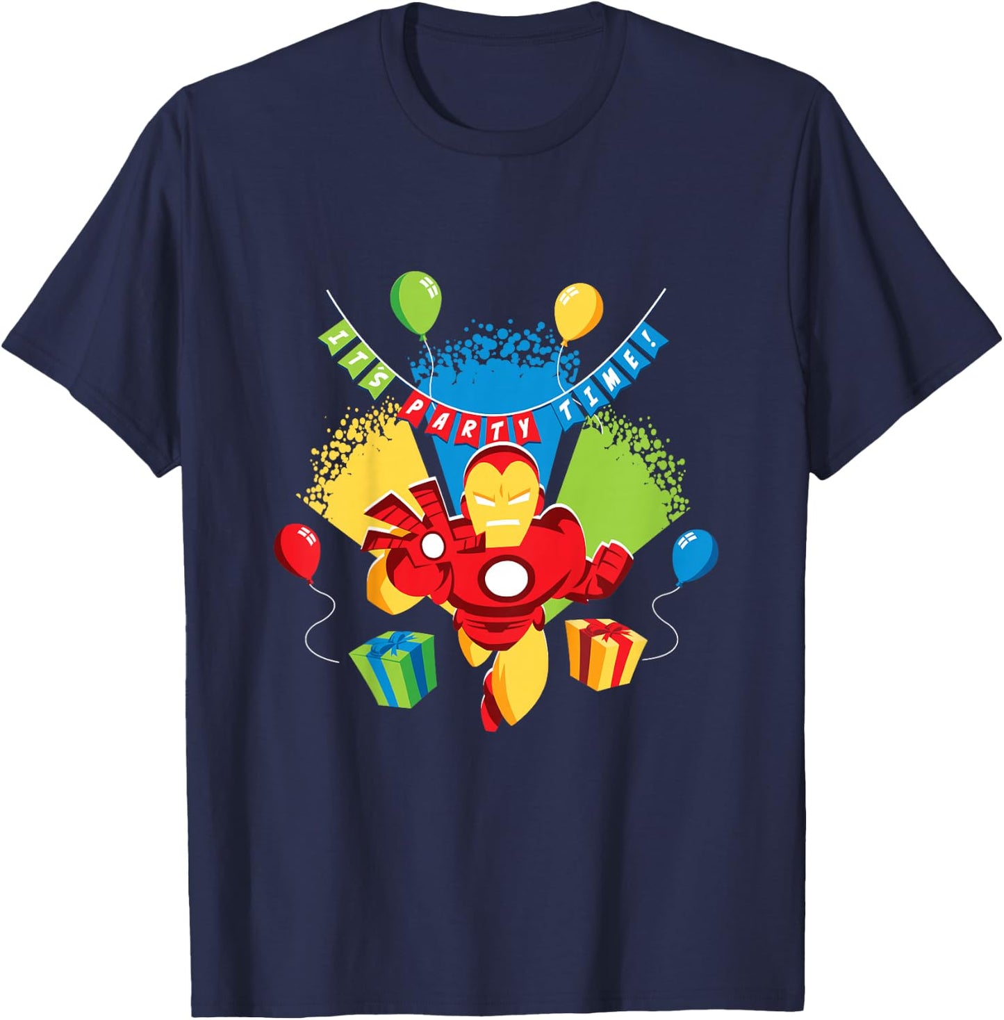 Kids Marvel Iron Man It’s Party Time Birthday T-Shirt - T-Shirt | Navy