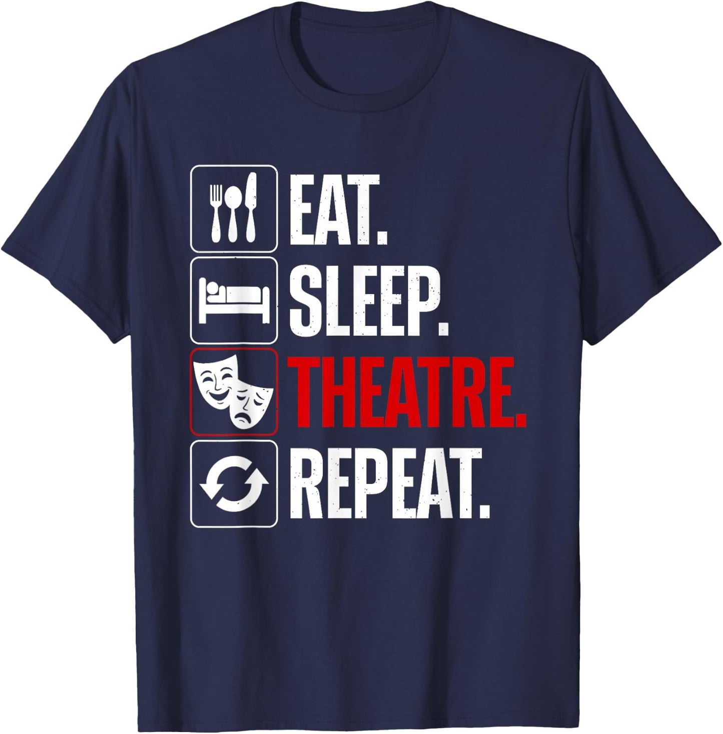Best Theatre Art Women Musical Drama Teacher Theater T-Shirt - T-Shirt | Navy
