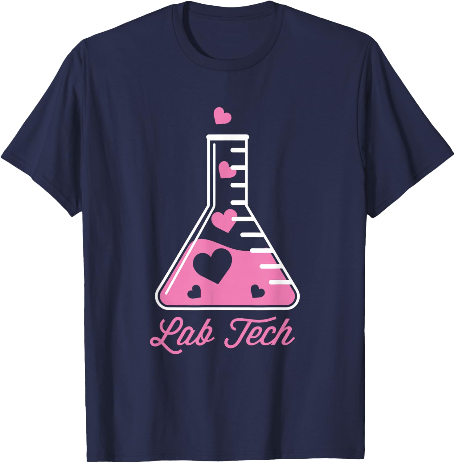 Lab Tech - Beaker Chemistry Medical Laboratory Technician T-Shirt - T-Shirt | Navy