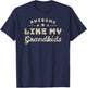 Awesome Like My Grandkids Shirt | Graphic Novelty Sarcastic T-Shirt - T-Shirt | Navy