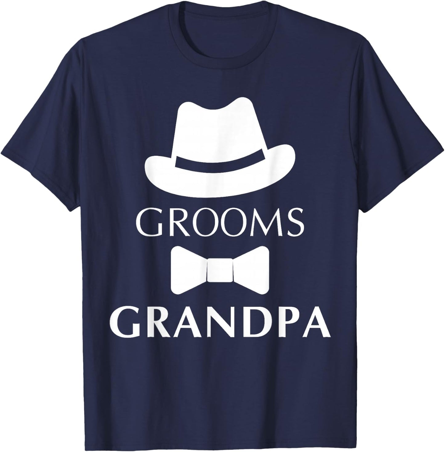 Groom's Grandpa, Grandpa Of The Groom Wedding T-Shirt - T-Shirt | Navy