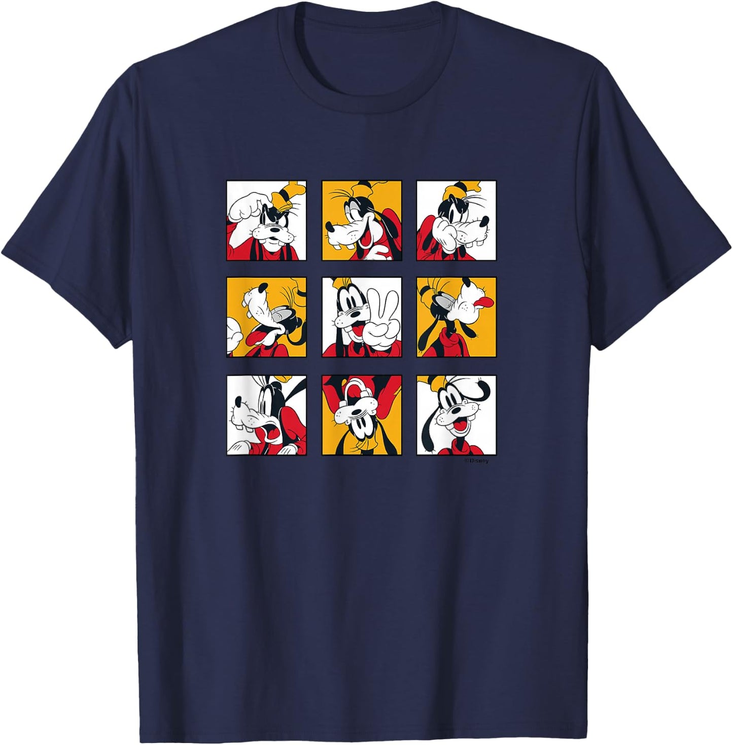 Goofy Grid of Emotions T-Shirt - T-Shirt | Navy