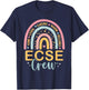 Early Childhood Special Education SPED Rainbow ECSE Crew T-Shirt - T-Shirt | Navy