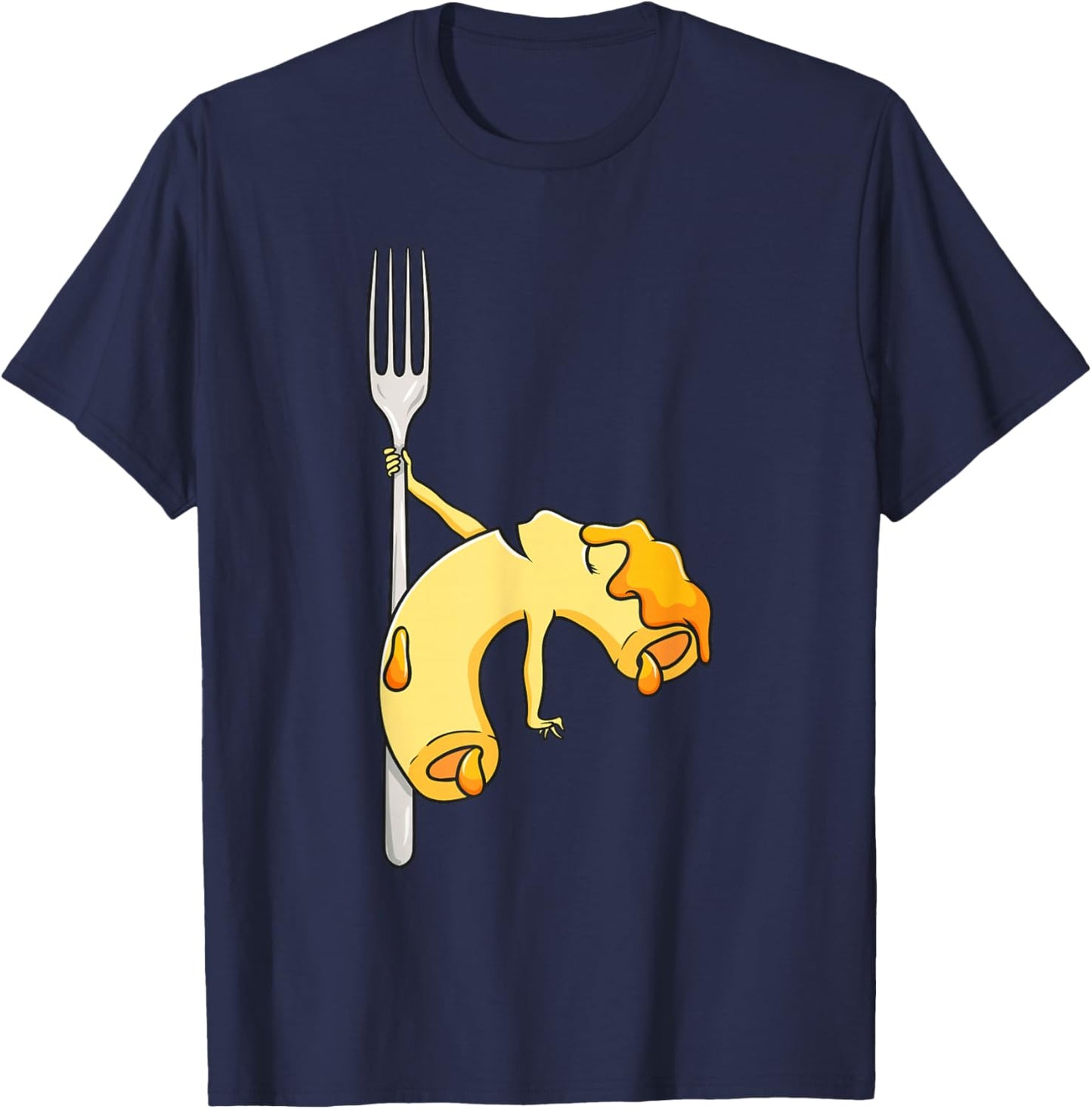 Funny Mac N Cheese Pole Dance for Macaroni and Cheese T-Shirt - T-Shirt | Navy