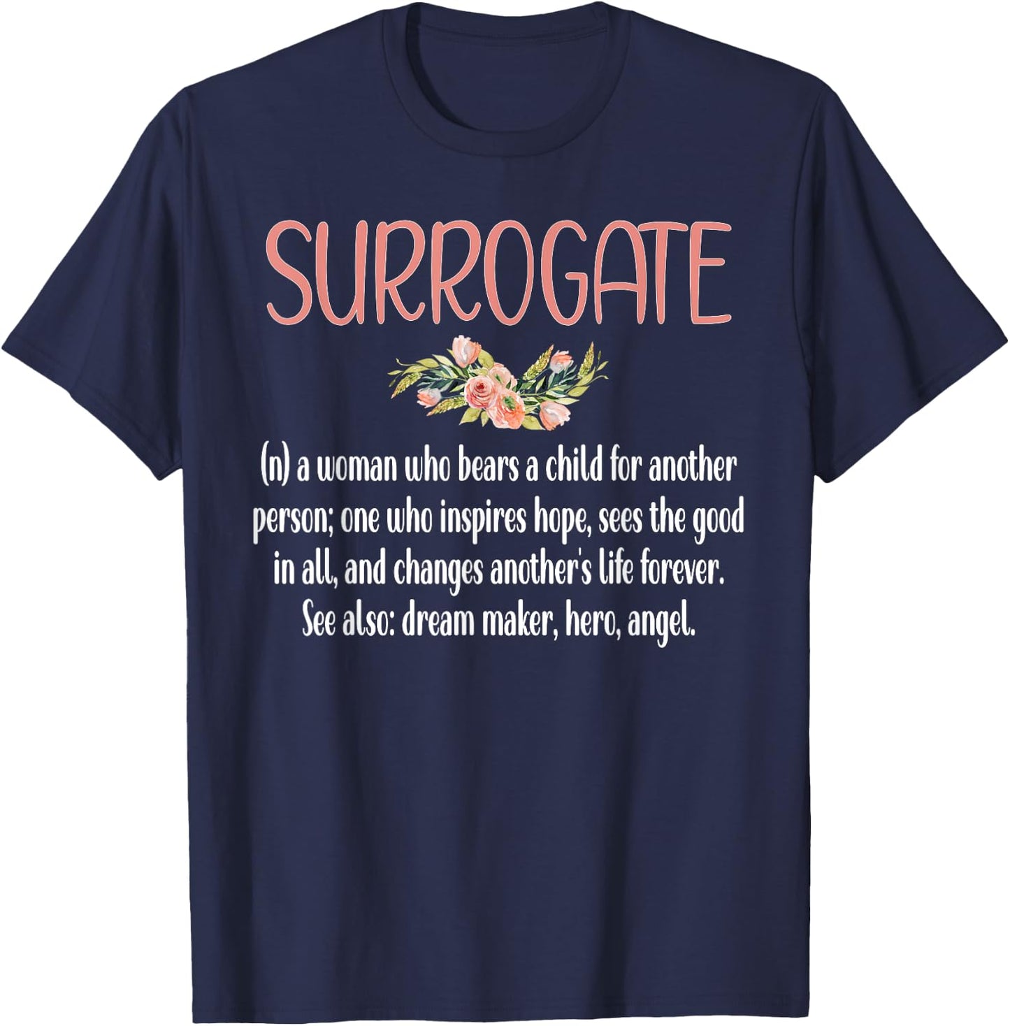 Surrogate Mom Definition Proud Gestational Carrier T-Shirt - T-Shirt | Navy