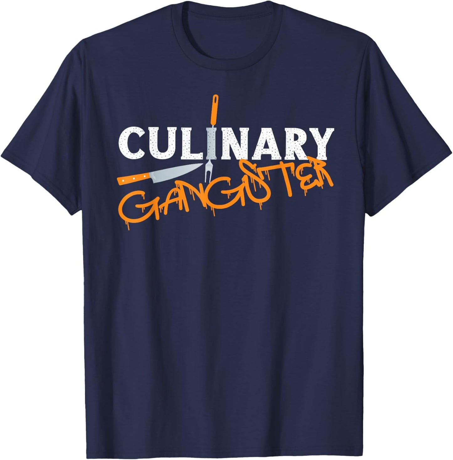 Cooking Chef Gangster Kitchen Chef Culinary Gangster T-Shirt - T-Shirt | Navy