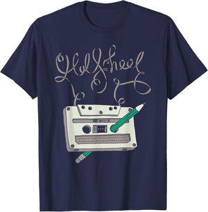 Cassette 80s 90s Retro Party Costume Nostalgia Cassette T-Shirt - T-Shirt | Navy