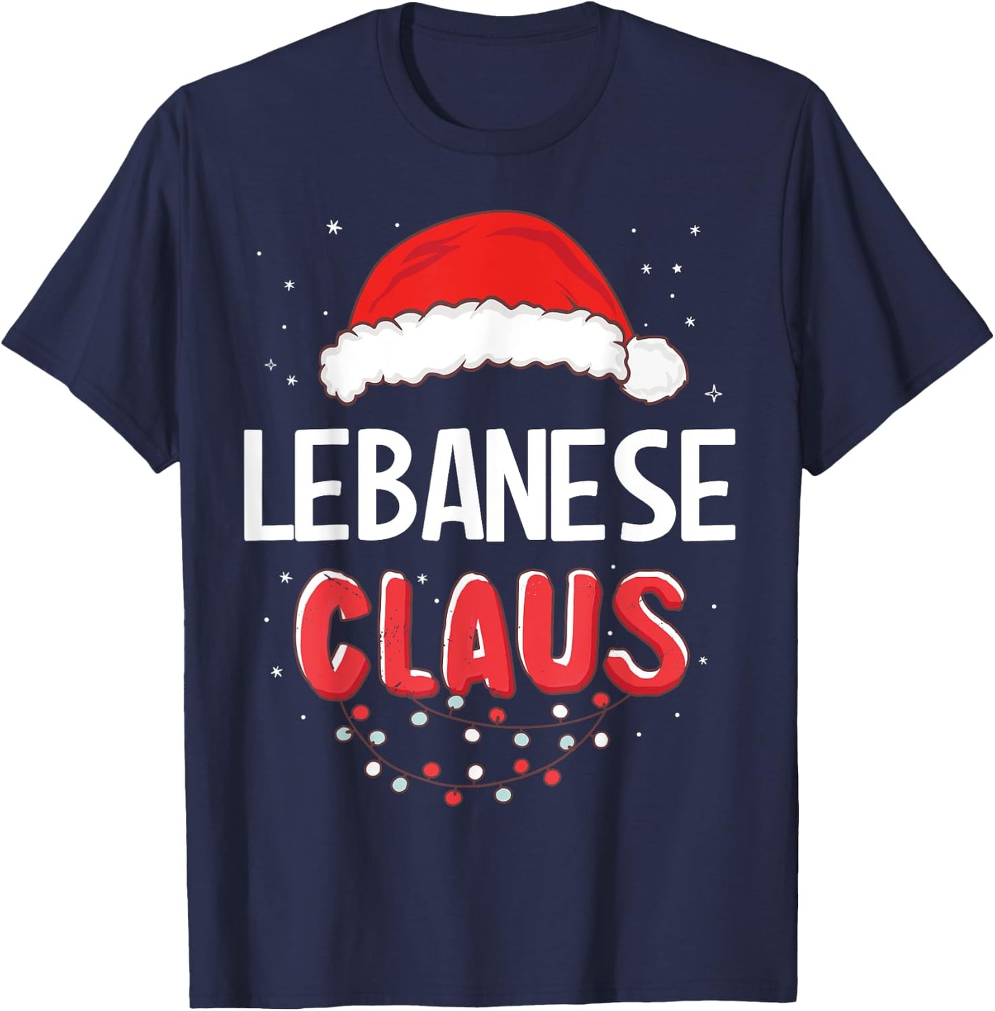 Lebanese Santa Claus Christmas Matching Costume T-Shirt - T-Shirt | Navy