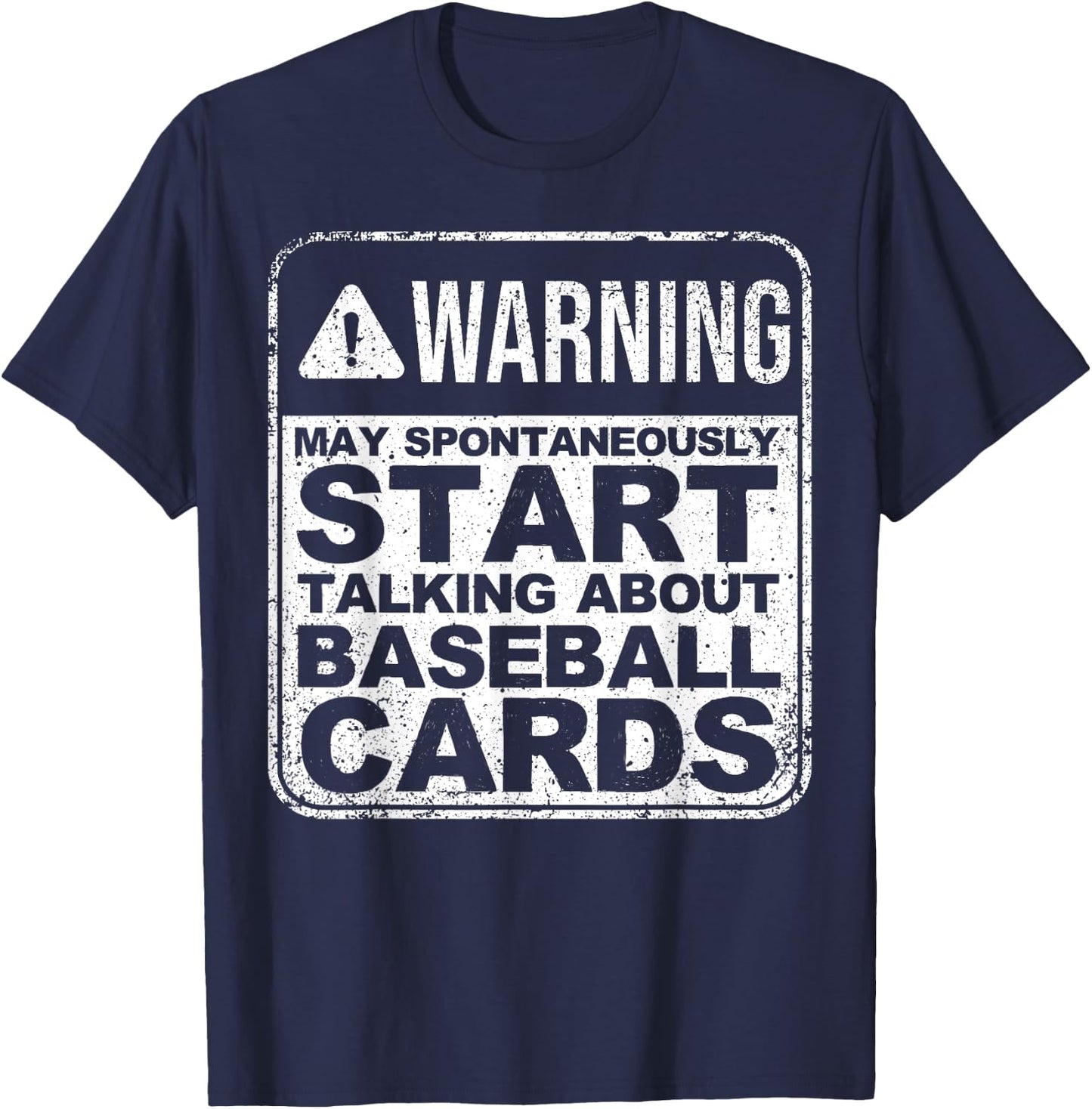 Funny Baseball Art For Baseball Card Collector Men Women Kid T-Shirt - T-Shirt | Navy