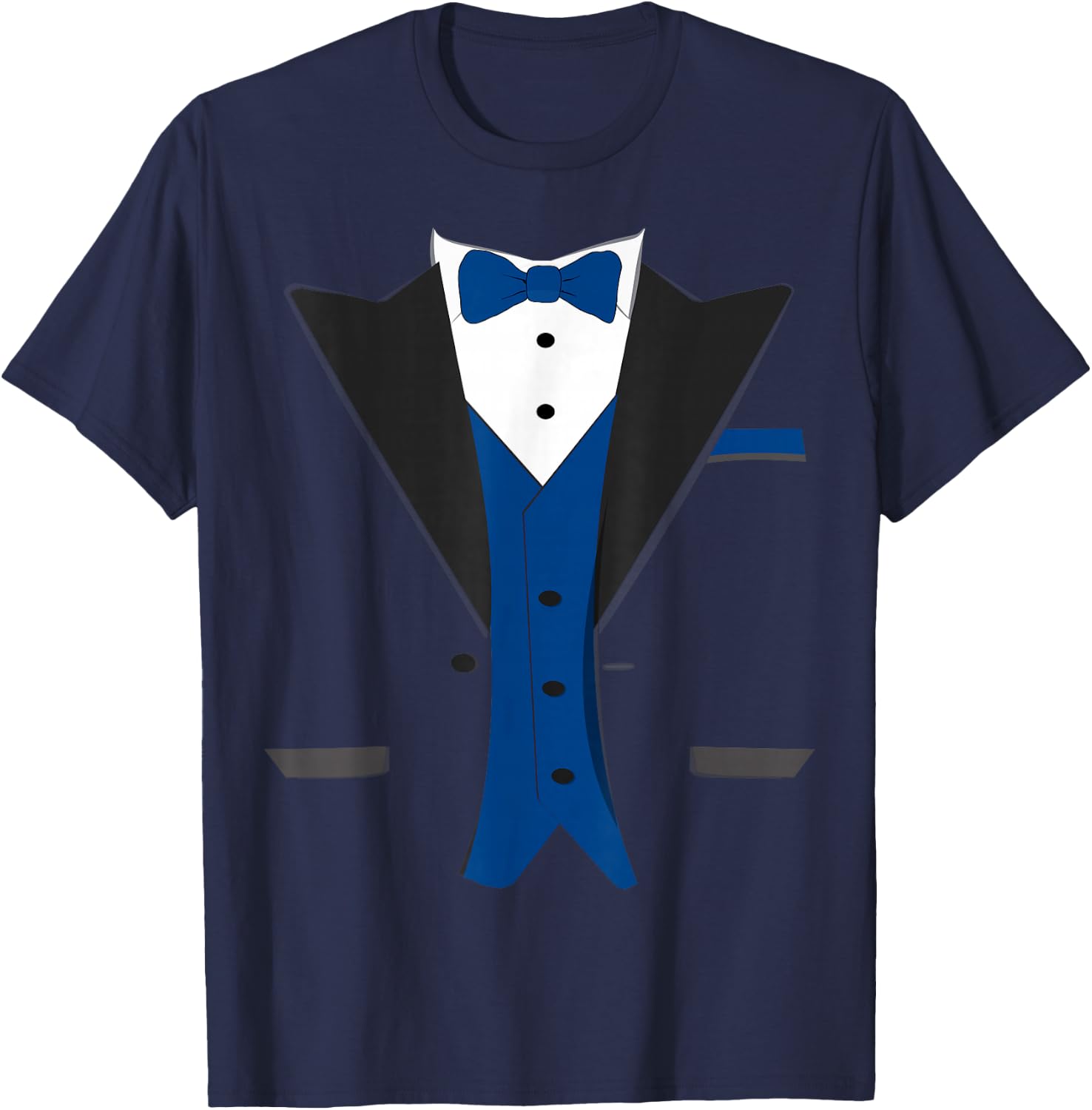 Tuxedo Halloween Wedding Groom Costume Blue Funny T-Shirt - T-Shirt | Navy