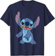 Disney Lilo & Stitch Simple Stitch Portrait T-Shirt - T-Shirt | Navy