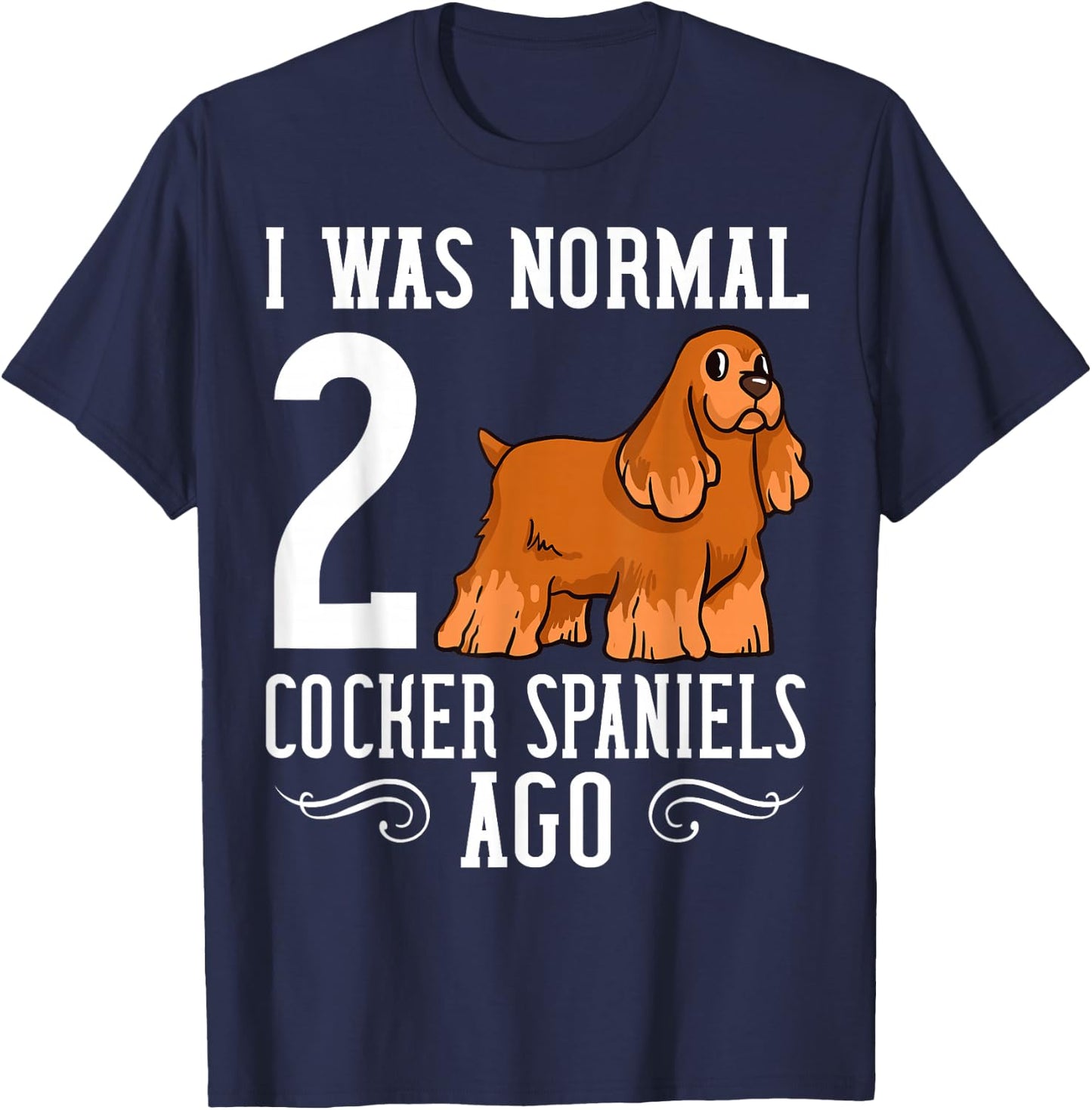 English Cocker Spaniel Dog Puppies Owner Lover T-Shirt - T-Shirt | Navy