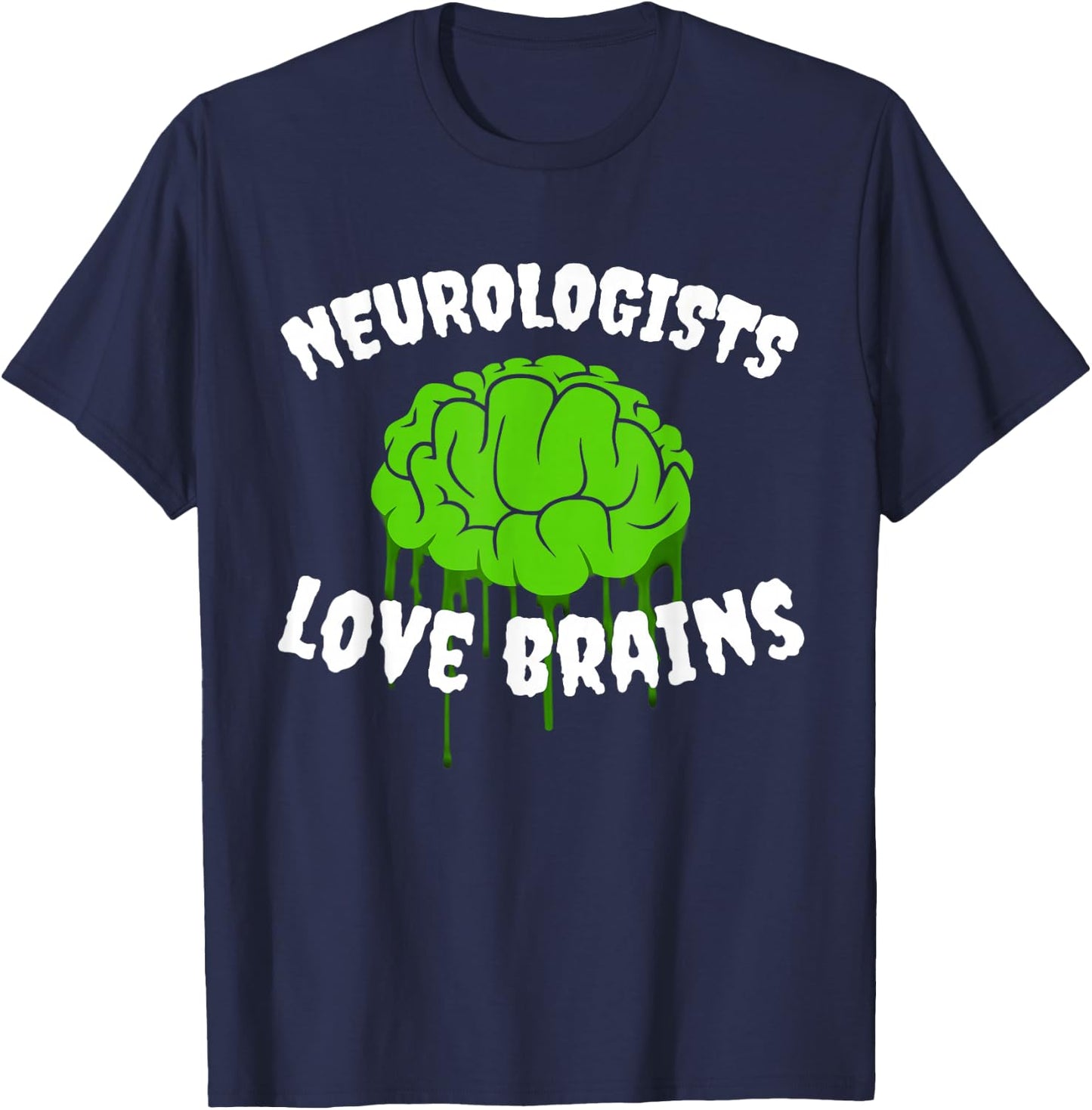 Funny Neurologist Costume Halloween Outfit Love Brains T-Shirt - T-Shirt | Navy
