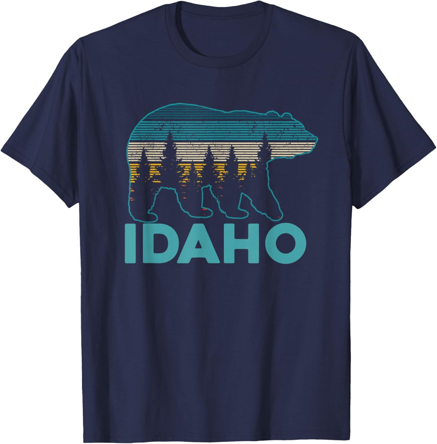 Idaho USA Grizzly Bear Souvenir T-Shirt - T-Shirt | Navy